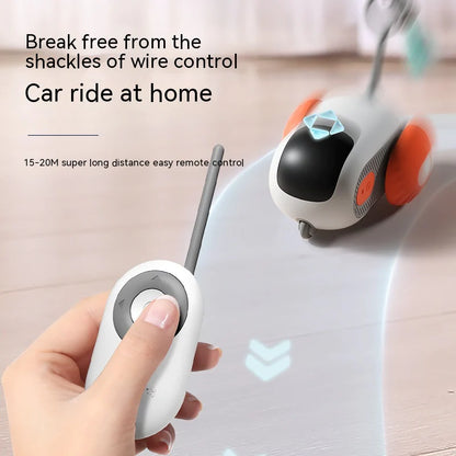 Remote Control Interactive Cat Car Toy USB Charging Chasing Automatic Self-Moving Remote Smart Control Car Interactive Cat Toy Pet Products